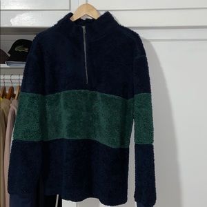 Pacsun Sherpa half zip sweatshirt